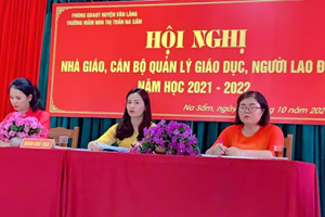 Trường mầm non thị trấn Na Sầm tổ chức Hội Nghị  Nhà Giáo, Cán Bộ Quản Lý Giáo Dục, Người Lao Động  Năm học 2021 - 2022